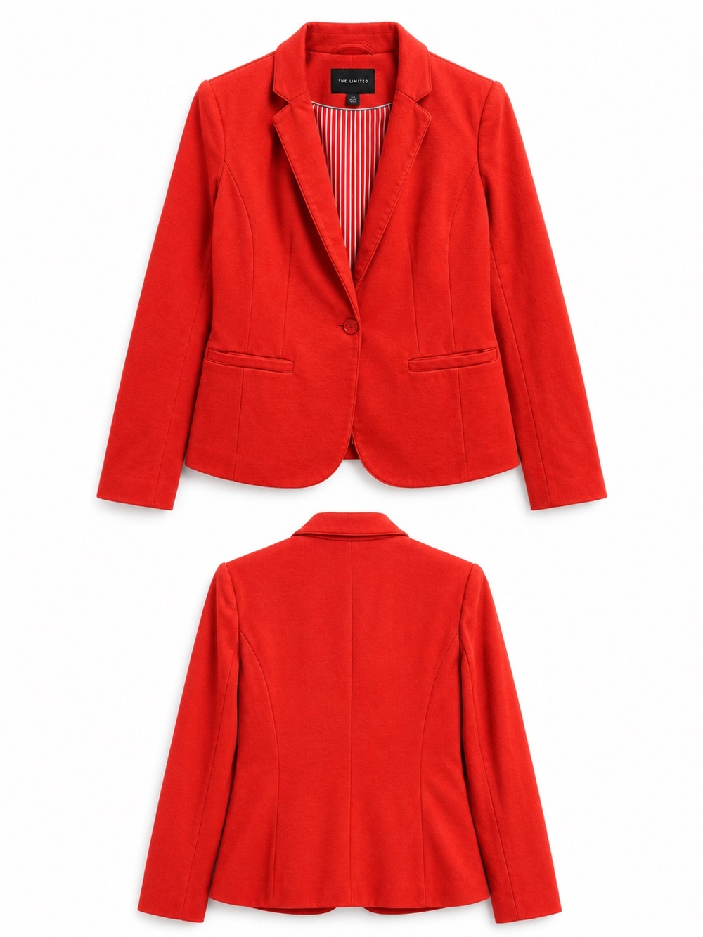 The Limited Women's Bright Orange Single-Button Blazer